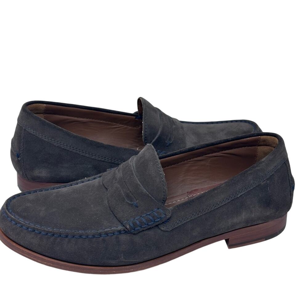H.S. Trask Gray suede Penny Loafers